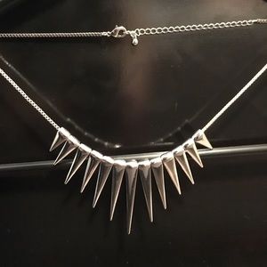 Silver Spike Necklace